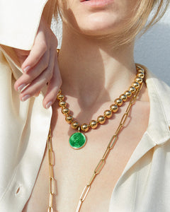 Fresca Medal in emerald green enamel