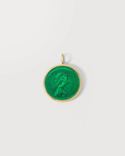 Fresca Medal in emerald green enamel